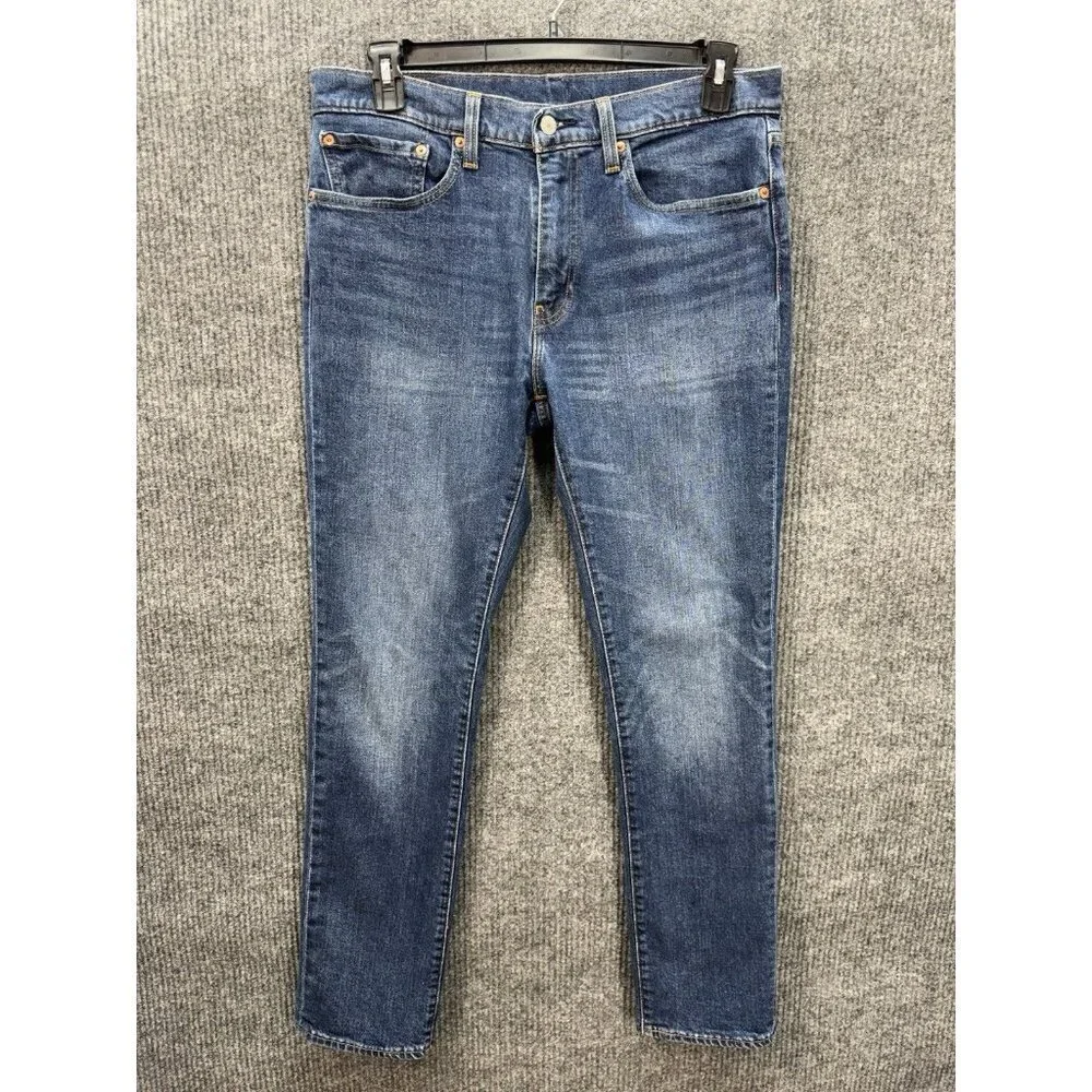 Levis 511 Slim Straight Leg Jeans Men’s 34x32 Blue Premium Denim Big E